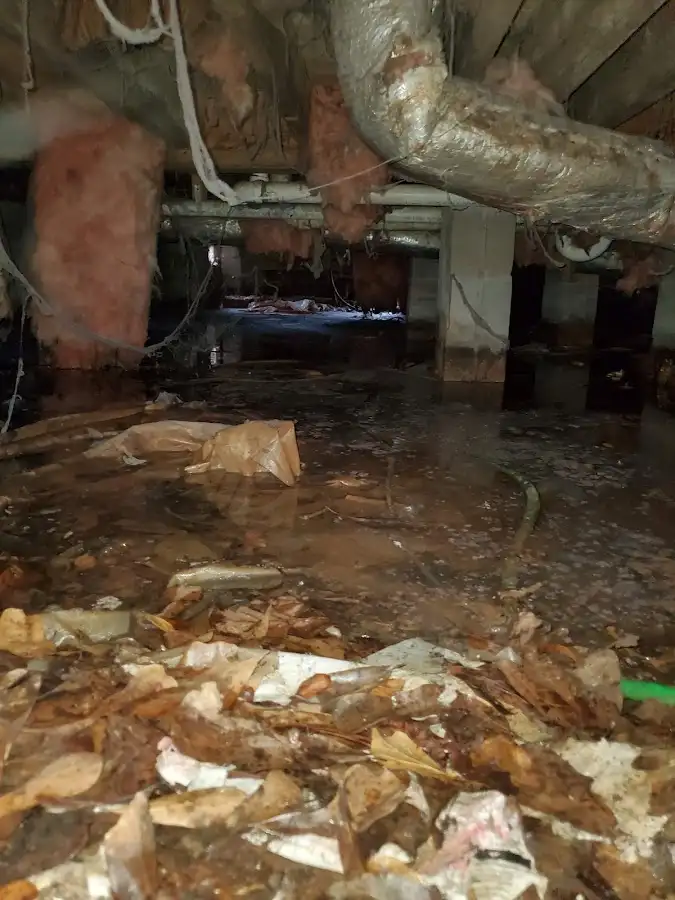 Crawl space flood assessment for Commercial Water Damage Restoration in Amsterdam